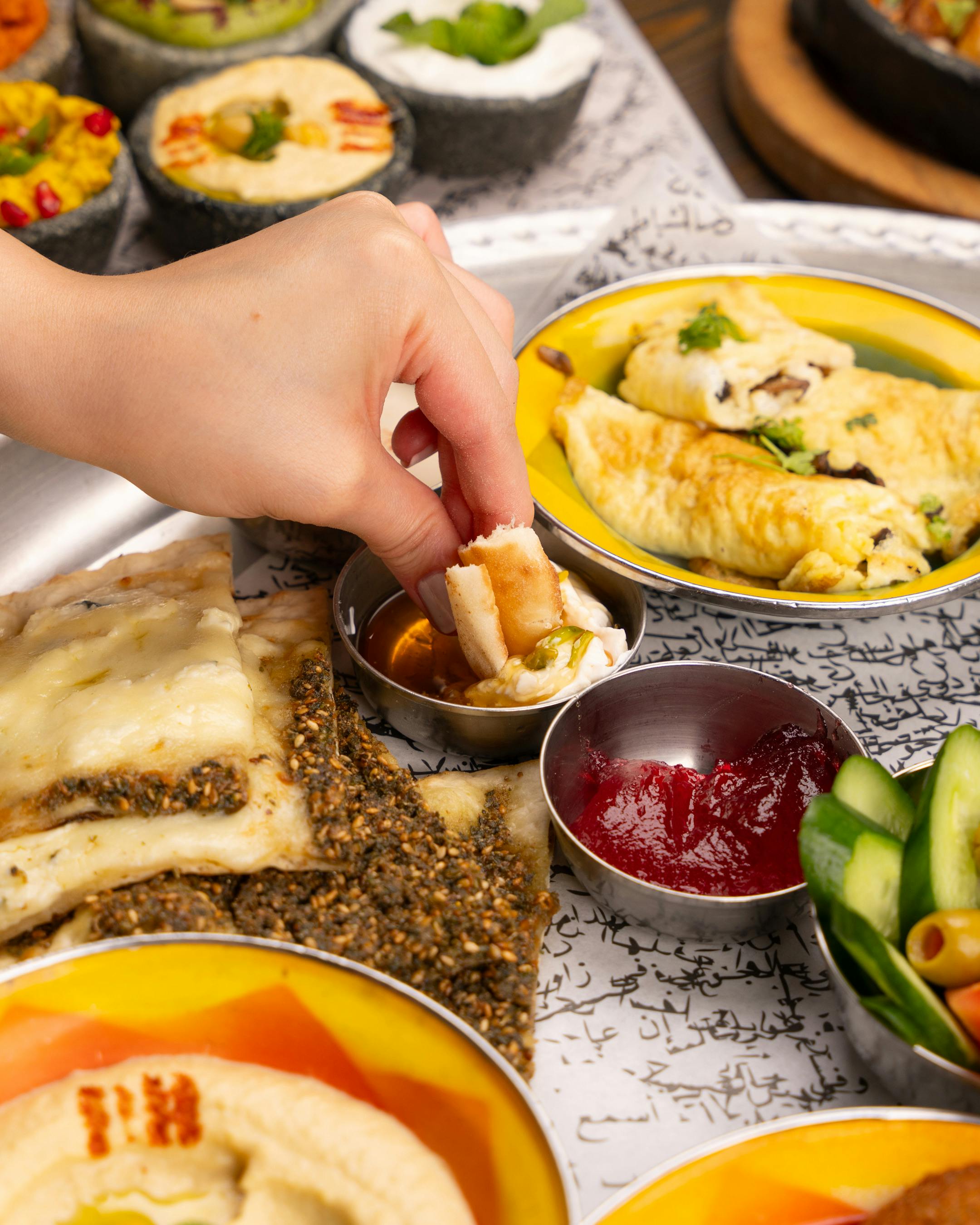 vegetable omelette with herbs on plate